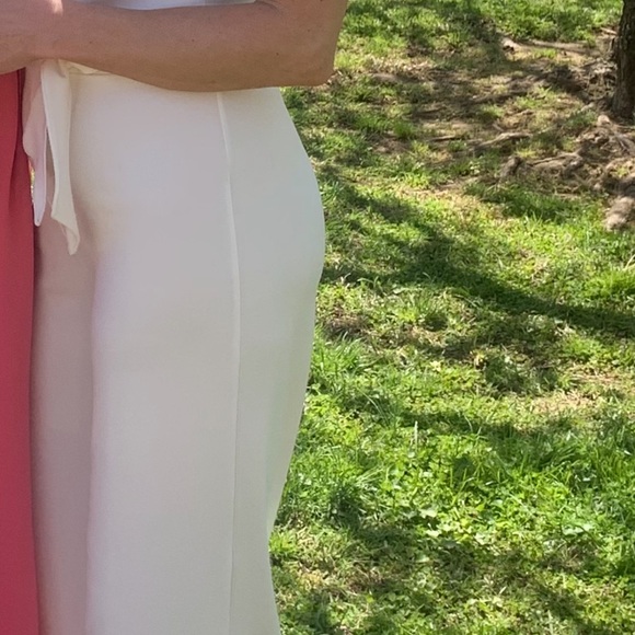 Classy Cream Jumpsuit Pantsuit Large - Picture 7 of 10